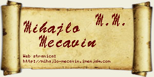 Mihajlo Mećavin vizit kartica